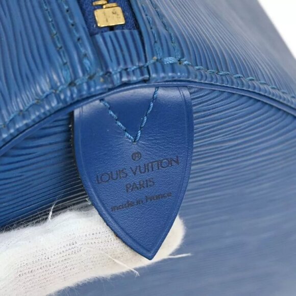 Louis Vuitton Blue Epi Speedy 30 Handbag - Picture 6 of 10